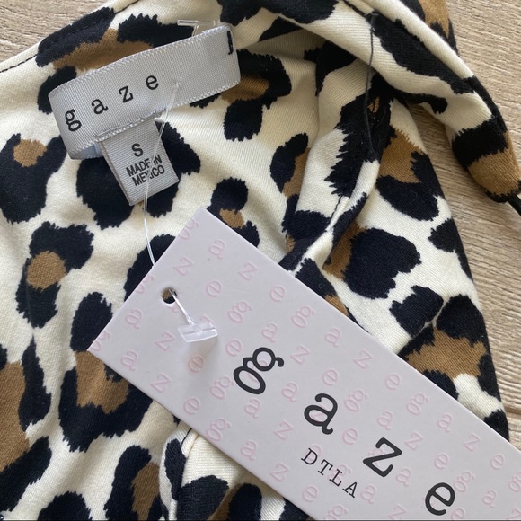 Gaze Bodysuit Leopard Size Small NWT - Picture 3 of 5